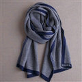 Popular Fringe Scarves Wraps Women Winter Warm Wool Panties 195*30CM - Blue