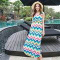 Sweet Dresses Summer Female Skirts Beach Bohemian Long Chiffon - Colorful