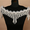 Classic Bridal Pearls Beads Tassel Shoulder Chain Wedding Lace Flower Cape Accessories