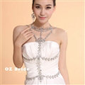 Hot sales Bridal Crystal Necklace Body Chain Alloy Rhinestone Elegant Shoulder Chain Wedding Party Jewelry