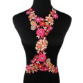 Fashion Crystal Flower Pendant Necklace Bikini Beach Dress Decro Body Chain Jewelry - Rose