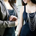 Fashion Punk Alloy Body Chain Bra Slave Harness Dress Decor Necklace Jewelry - Sliver