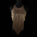 Luxury Heavy Metal Choker Pendant Maxi Necklace Sexy Bar Bikini Body Chains Accessories - Gold