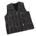 Cheap Furry Faux Fox Fur Vest Middle Aged Man Overcoat - Black 01