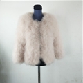 Cheap Good Warm Faux Ostrich Fur Vests Fashion Women Waistcoat - Beige