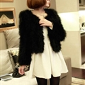 Cheap Good Warm Faux Ostrich Fur Vests Fashion Women Waistcoat - Black