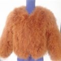 Cheap Good Warm Faux Ostrich Fur Vests Fashion Women Waistcoat - Orange