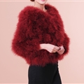 Cheap Good Warm Faux Ostrich Fur Vests Fashion Women Waistcoat - Red
