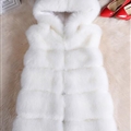 Cheap Winter Cool Faux Fox Fur Vest Fashion Women Waistcoat - White