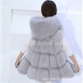 Cheap Winter Good Faux Fox Fur Vest Fashion Women Waistcoat - Gray