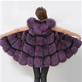 Cheap Winter Good Faux Fox Fur Vest Fashion Women Waistcoat - Purple