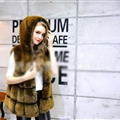 Cheap Winter Good Faux Fox Fur Vest Fashion Women Waistcoat - Yellow