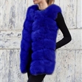 Cheap Winter Warm Faux Fur Vest Fashion Women Waistcoat - Blue