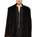 Furry Elegant Faux Rabbit Fur Vest Fashion Women Overcoat - Black