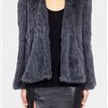 Furry Elegant Faux Rabbit Fur Vest Fashion Women Overcoat - Grey