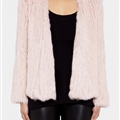 Furry Elegant Faux Rabbit Fur Vest Fashion Women Overcoat - Pink