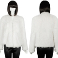 Furry Elegant Faux Rabbit Fur Vest Fashion Women Overcoat - White 01