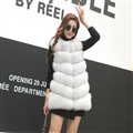 Imported Furry Real Fox Fur Vest Fashion Women Overcoat - White
