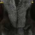 Luxury Winter Elegant Real Fox Fur Vest Fashion Women Overcoat - Silvery