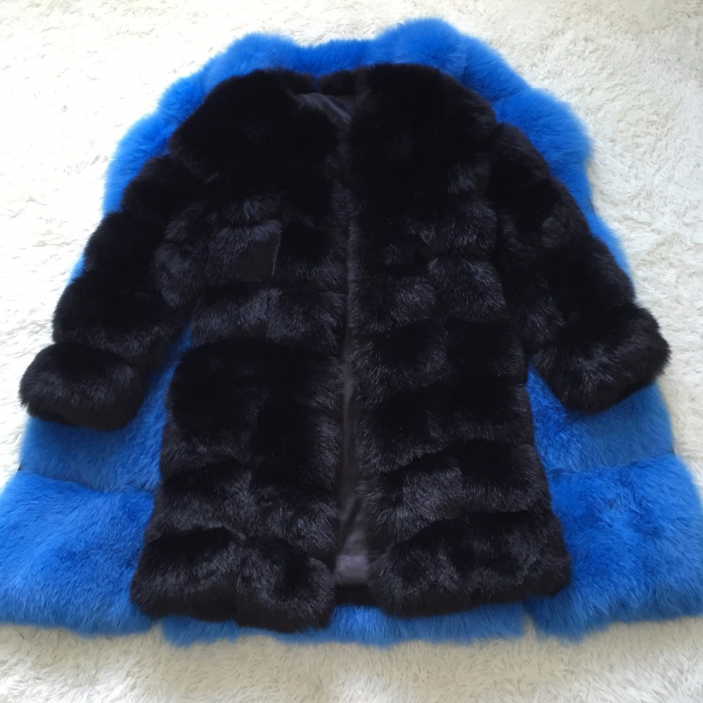 Buy Wholesale Nine Points Sleeve Warm Faux Fox Fur Overcoat Fashion ...