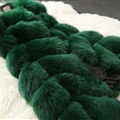 Popular Cute Elegant Faux Fox Fur Vest Fashion Women Overcoat - Green