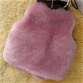 Warm Faux Fox Vest Fashion Girl Overcoat - Pink 01