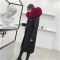 Warm Real Raccoon Fur Overcoat Fashion Women Coat - Rose 01