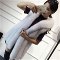 Wholesale Furry Faux Fox Fur Vest Fashion Women Overcoat - White