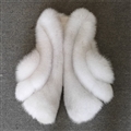 Wholesale Furry Real Fox Fur Vest Fashion Women Overcoat - White